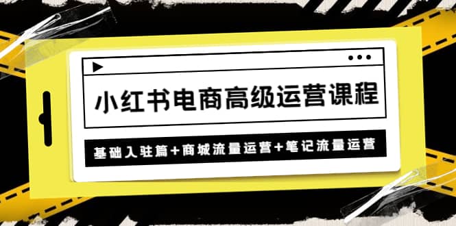 小红书电商高级运营课程：基础入驻篇+商城流量运营+笔记流量运营-零点科技