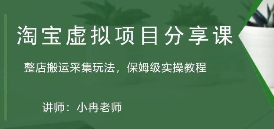 淘宝虚拟整店搬运采集玩法分享课：整店搬运采集玩法，保姆级实操教程-零点科技