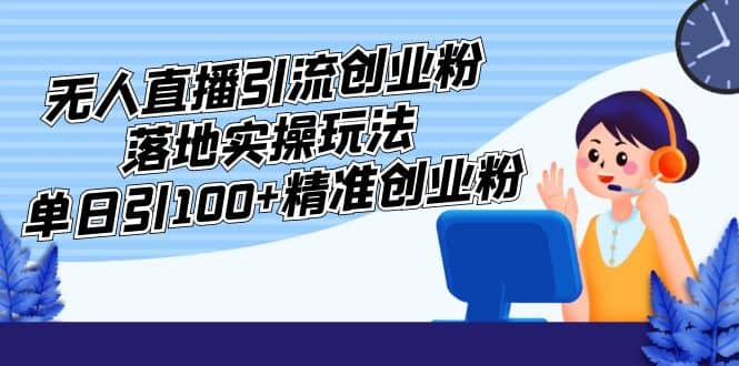 外面收费3980的无人直播引流创业粉落地实操玩法，单日引100+精准创业粉-零点科技