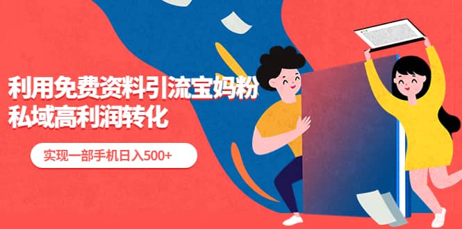 利用免费资料引流宝妈粉，私域高利润转化-零点科技