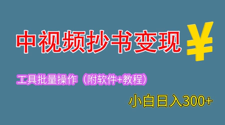 2023中视频抄书变现（附工具+教程），一天300+，特别适合新手操作的副业-零点科技