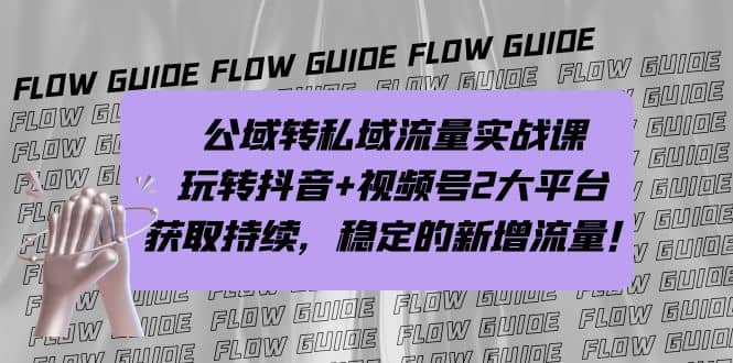 公域转私域流量实战课，玩转抖音+视频号2大平台，获取持续，稳定的新增流量-零点科技