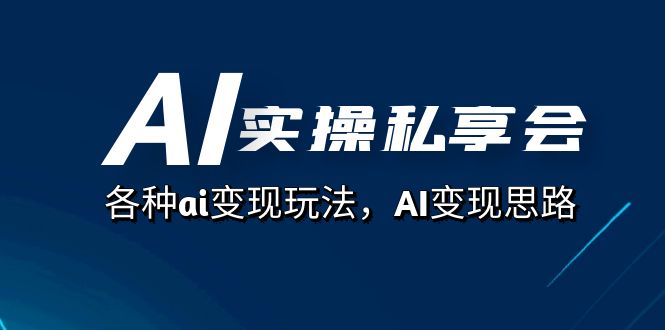 AI实操私享会，各种ai变现玩法，AI变现思路（67节课）-零点科技