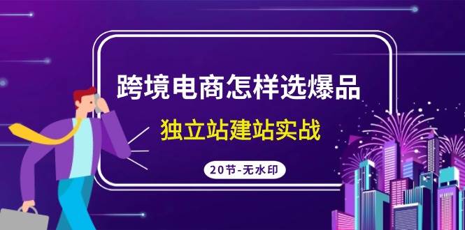 跨境电商怎样选爆品，独立站建站实战（20节高清无水印课）-零点科技