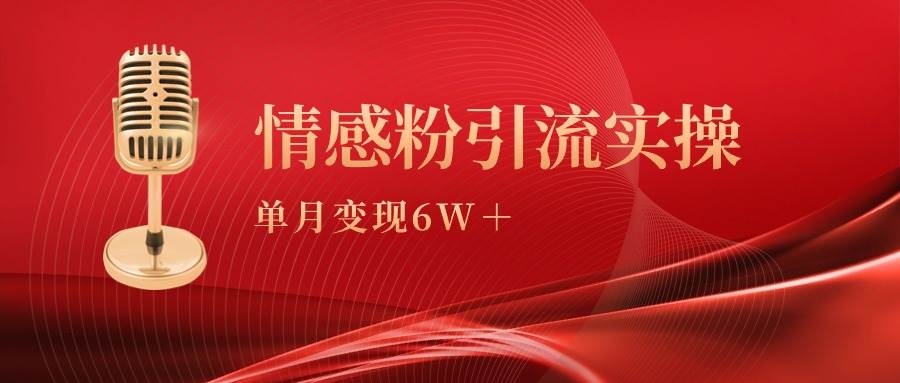 单月变现6w+，情感粉引流变现实操课-零点科技