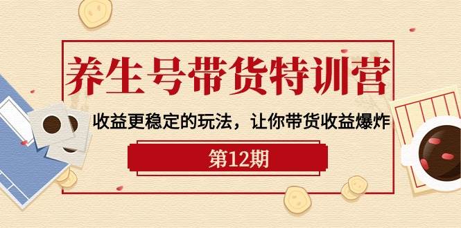 养生号带货特训营【12期】收益更稳定的玩法，让你带货收益爆炸-9节直播课-零点科技