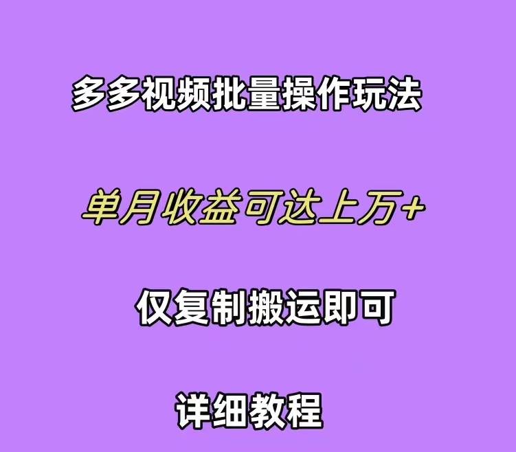 拼多多视频带货快速过爆款选品教程 每天轻轻松松赚取三位数佣金 小白必…-零点科技