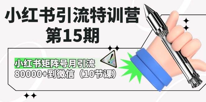 小红书引流特训营-第15期，小红书矩阵号月引流80000+到微信（10节课）-零点科技