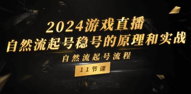 2024游戏直播-自然流起号稳号的原理和实战，自然流起号流程（11节）-零点科技