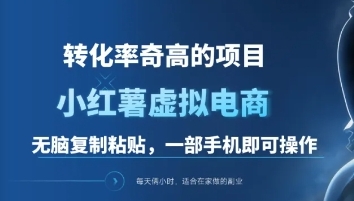 一单49.9，转化率奇高的项目，冷门暴利的小红书虚拟电商-零点科技