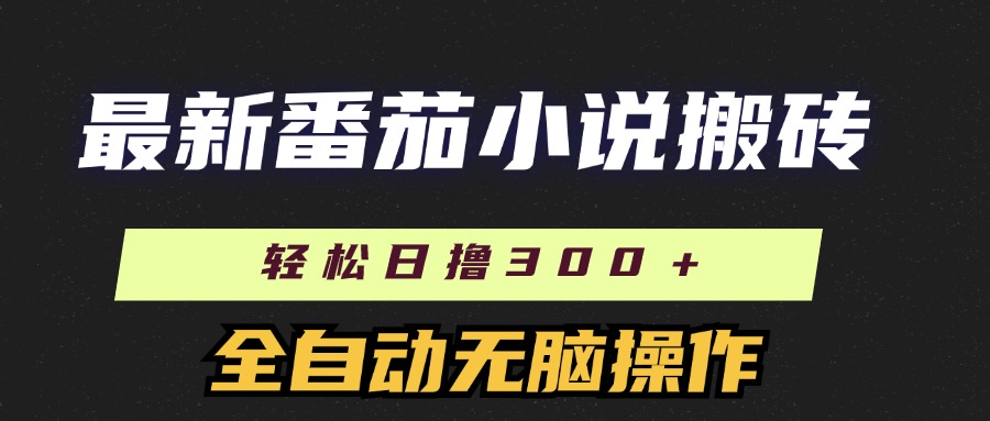 最新番茄小说搬砖，日撸300＋！全自动操作，可矩阵放大-零点科技