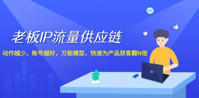 老板 IP流量 供应链，动作越少，账号越好，万能模型，快速为产品获客翻N倍-零点科技