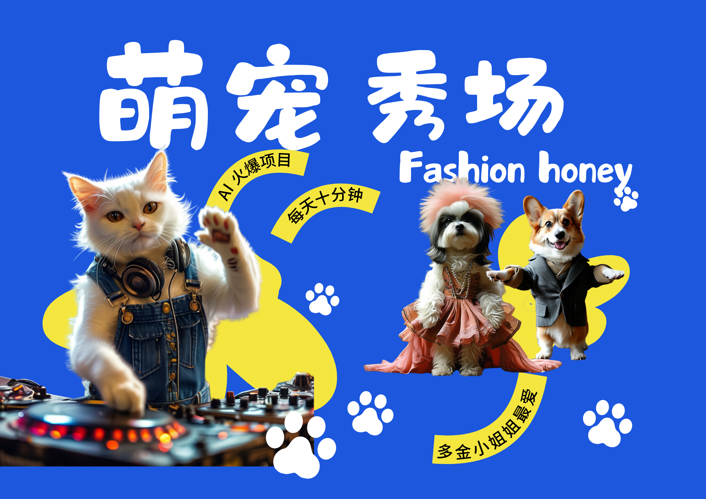 酷飒动物跳舞走秀  时尚喵FASHION汪 多金小姐姐最爱的 轻松月入破万-零点科技
