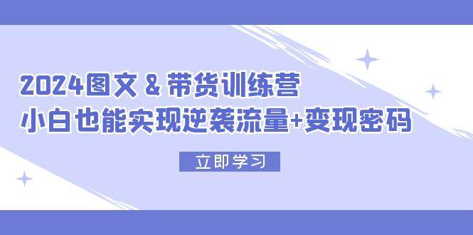 2024 图文+带货训练营，小白也能实现逆袭流量+变现密码-零点科技