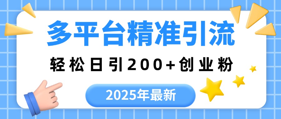 2025年最新多平台精准引流，轻松日引200+-零点科技