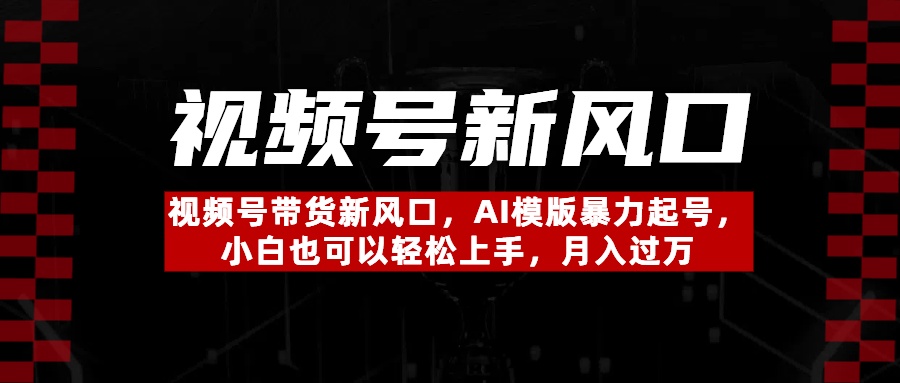 视频号带货新风口，AI模版暴力起号，小白也可以轻松上手，月入过万-零点科技